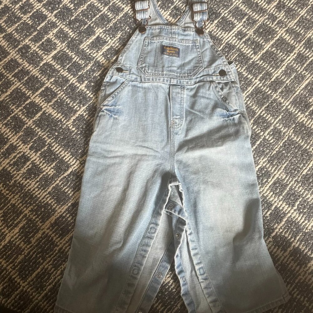 FREE WITH BUNDLE OshKosh Light Blue Denim Overalls - 24 Months